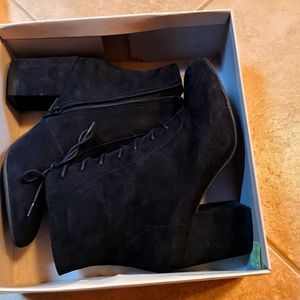 Never worn black lace up boots